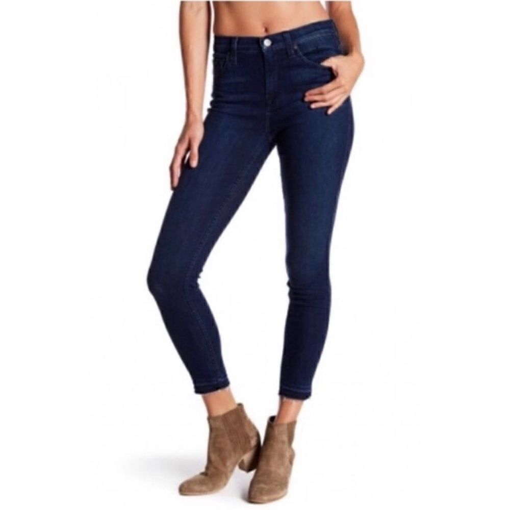 7 For All Mankind 7FAM Gwenevere Ankle Skinny Jeans in Dark Blue Wash, Size 26